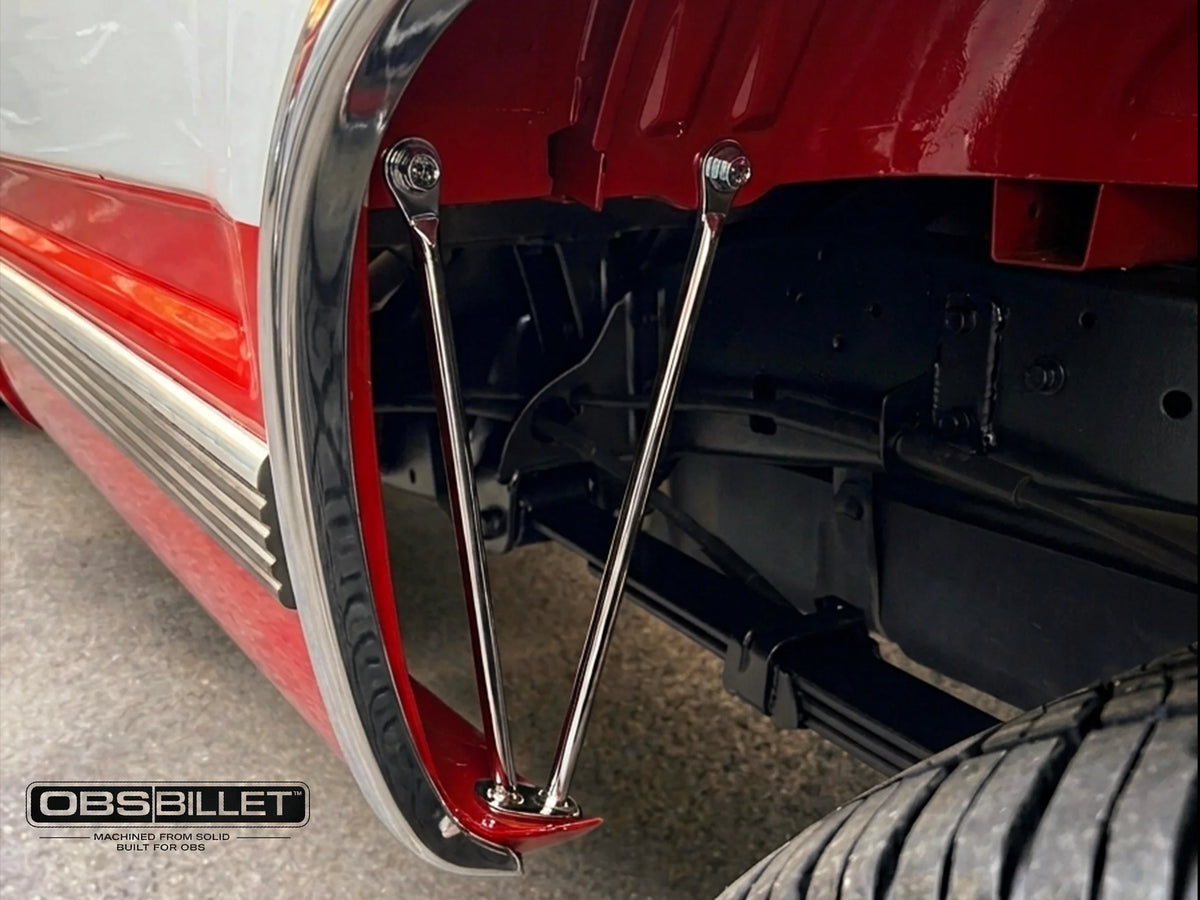 Polished Stainless Rear Fender Struts 88-98 C/K