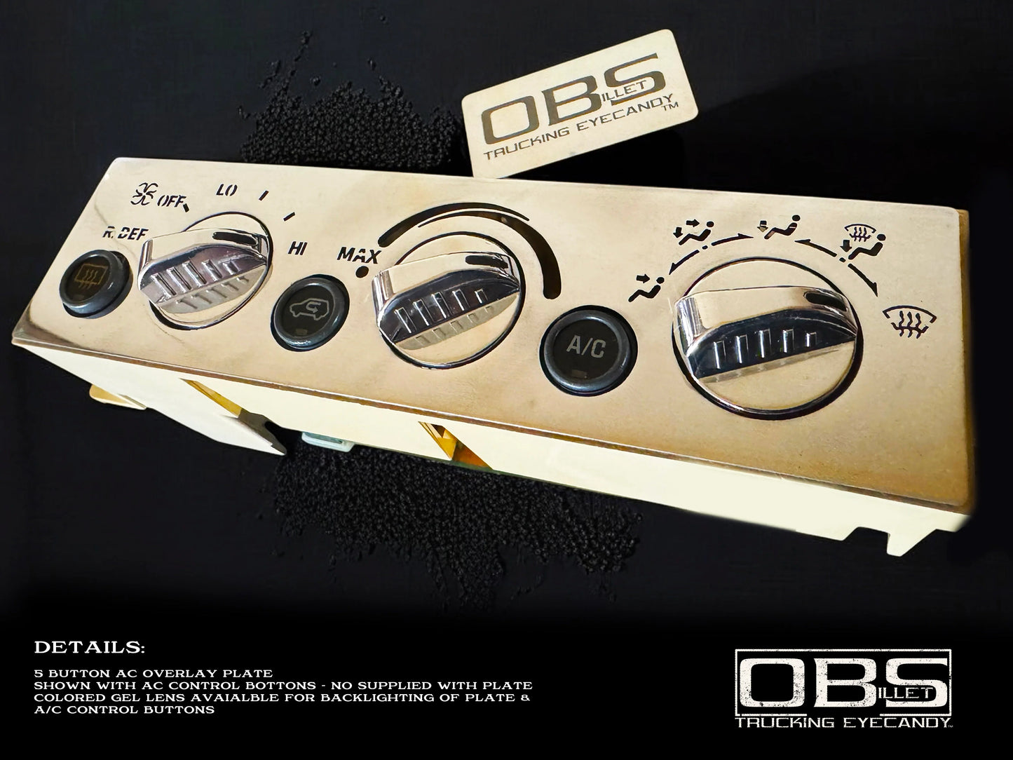 OBS A/C Unit Cover Plate (3 Button) - Illuminated Version