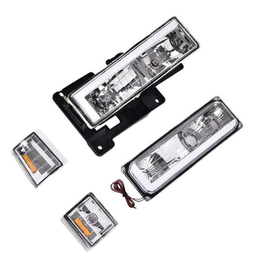 L-Drl Headlights 88-98 GMC C/K