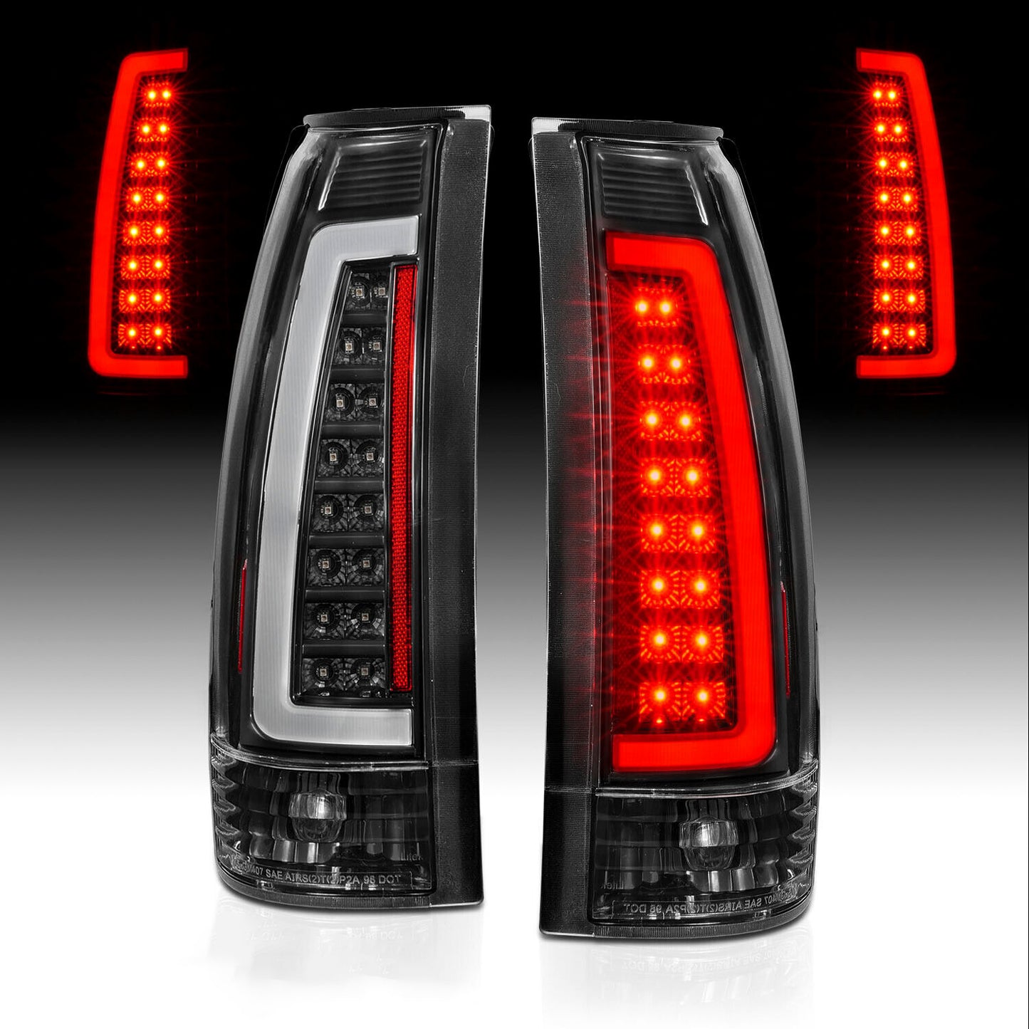 88-99 C-Bar LED Black Taillights