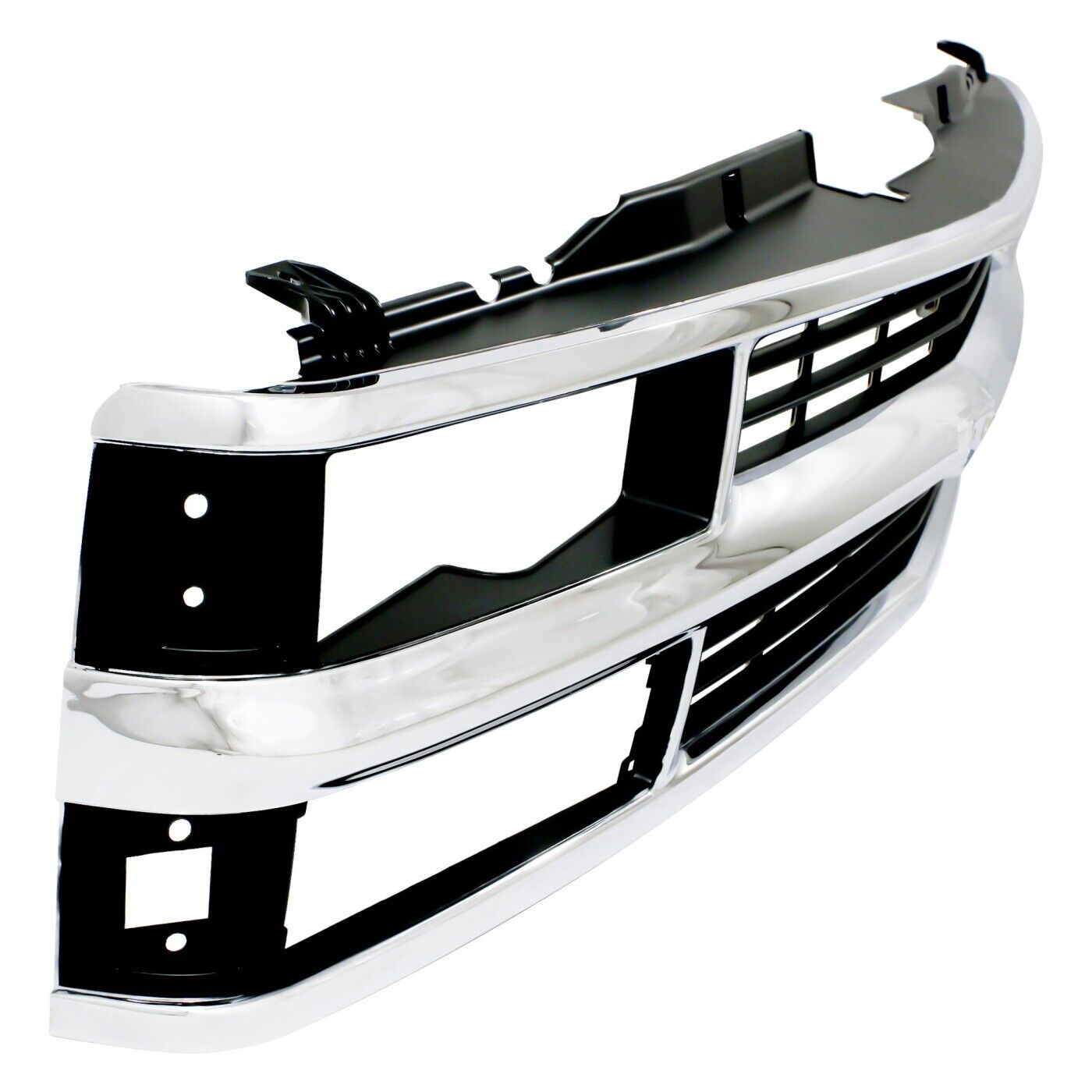 Chevy Chrome Grille Black Inserts 88-98 C/K