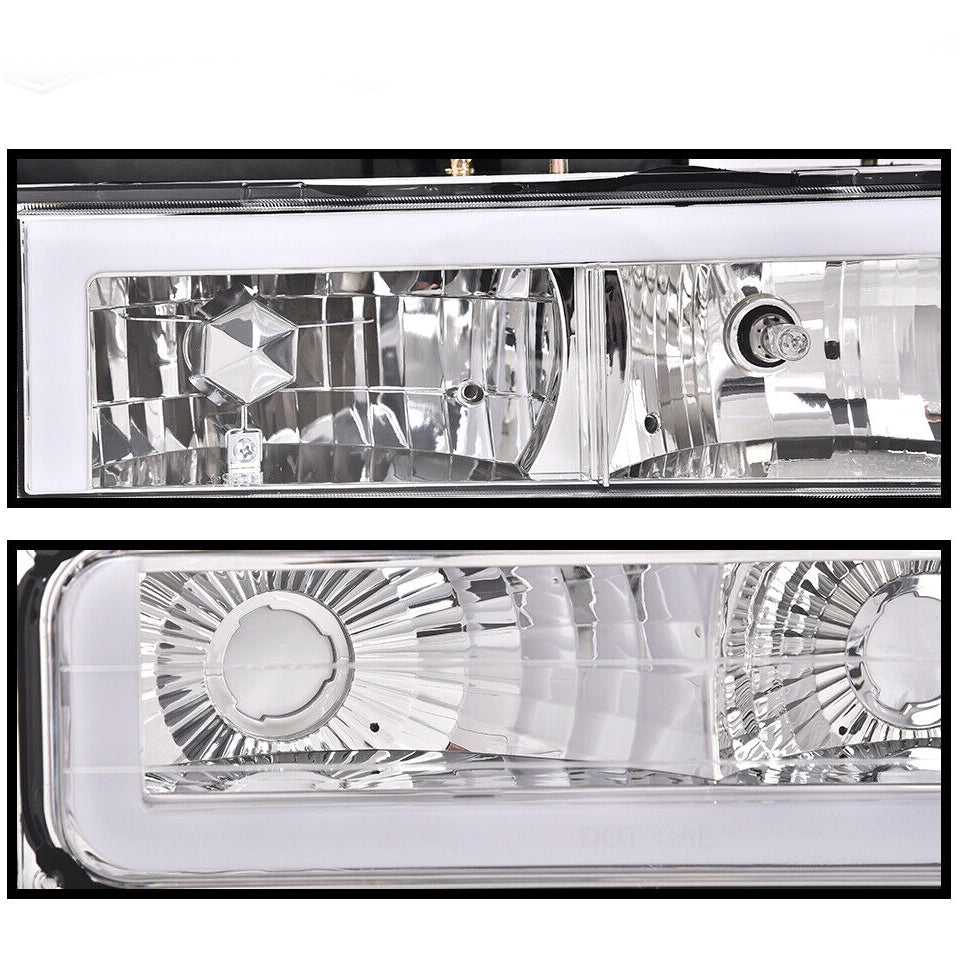 L-Drl Headlights 88-98 GMC C/K