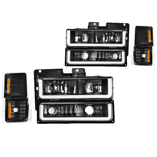 LED U-Drl Smoked 88-98 Chevy C/K