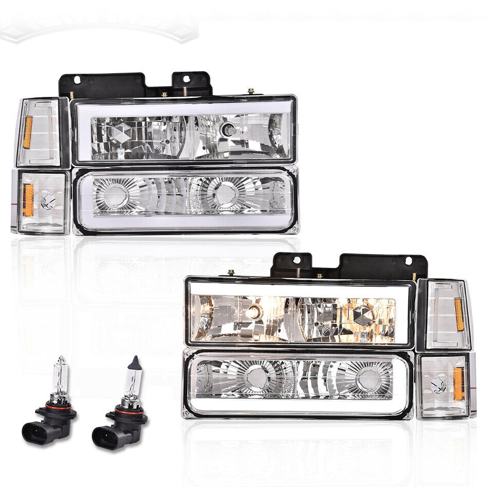 L-Drl Headlights 88-98 GMC C/K