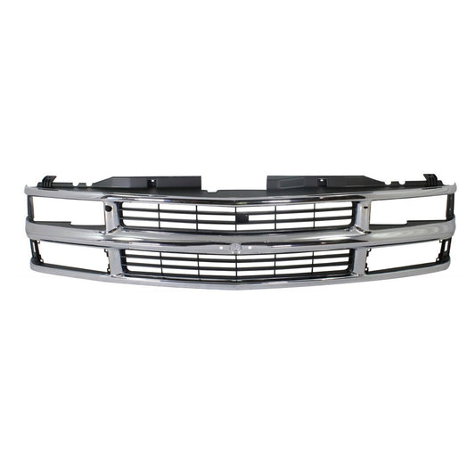 Chevy Chrome Grille Black Inserts 88-98 C/K